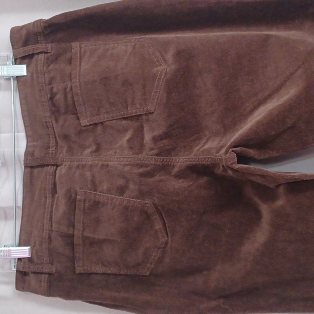 Flamingals Brown Corduroy High Rise Straight/Wide Leg Pants Made For Curves New - Picture 11 of 15